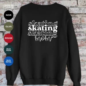 Crewneck en bambou fleece - couleurs variées - Impression Skating Mode