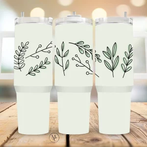 Gobelet isolant 40 oz - Douceur florale