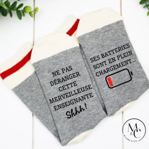 Bas de laine avec imprimé - Merveilleuse enseignante