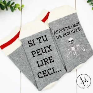 Bas de laine avec imprimé - Un bon café