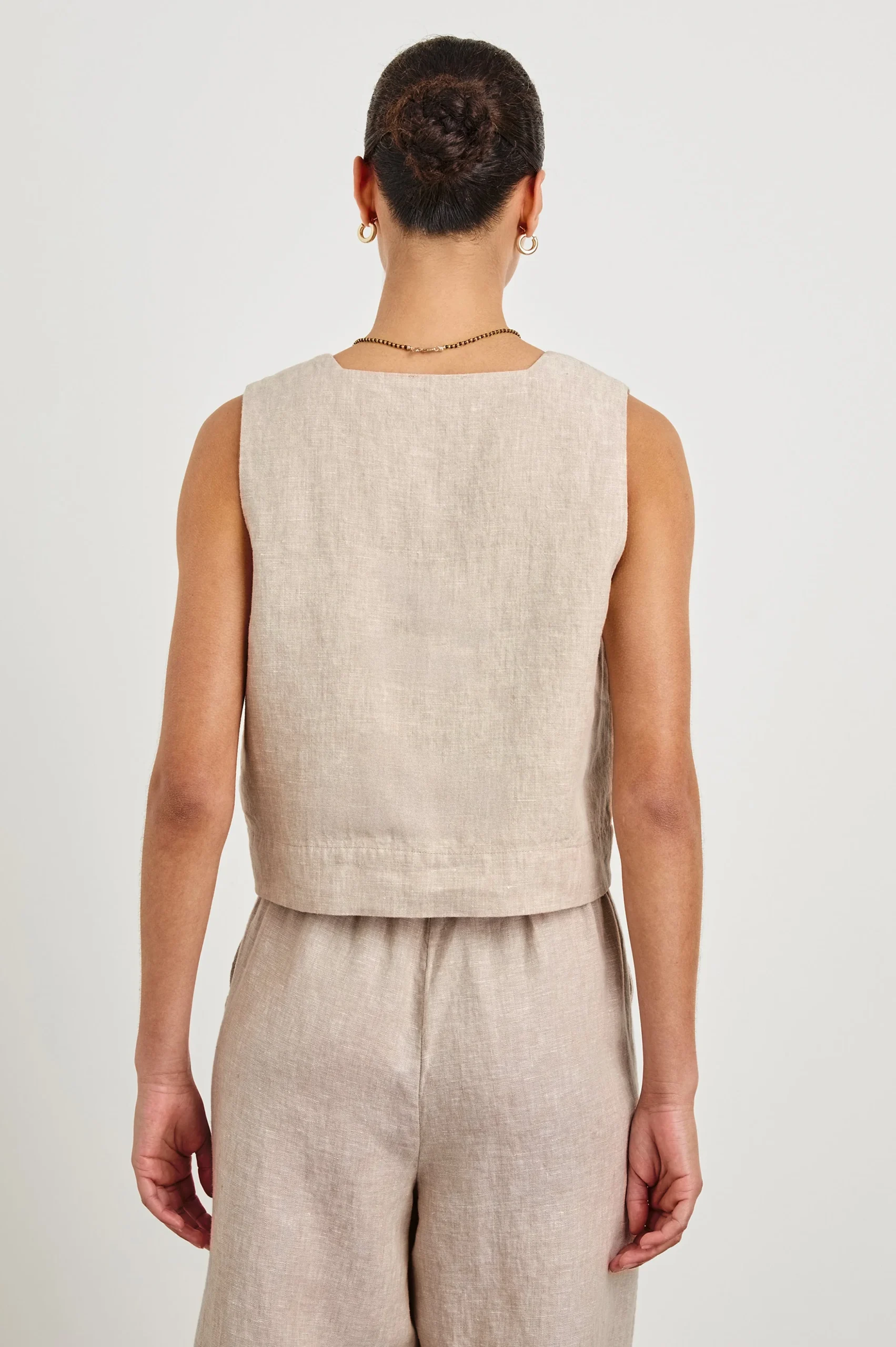 AKIRA TOP - HEATHERED FLAX – Image 6