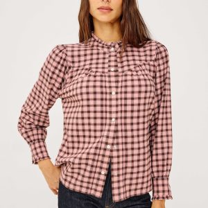 ALANNA SHIRT - GARNET ROSE COBALT