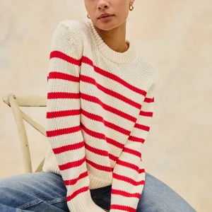 ALISE SWEATER - CHERRY STRIPE