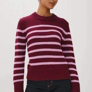 ALISE SWEATER - MULBERRY STRIPE