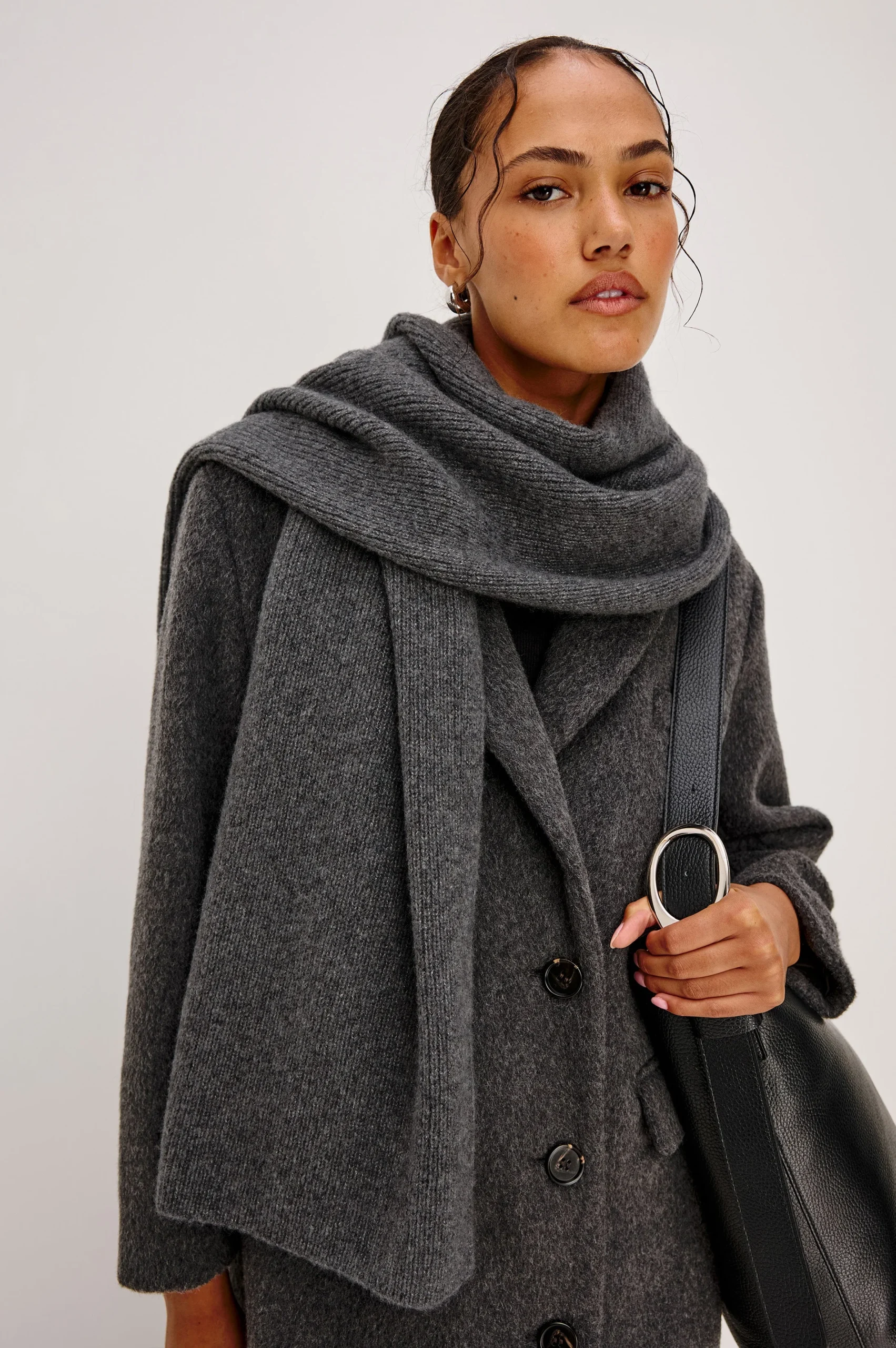 ALPS CASHMERE SILK SCARF - THUNDER – Image 2