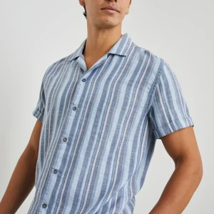 AMALFI SHIRT - POWDER COBALT STRIPE