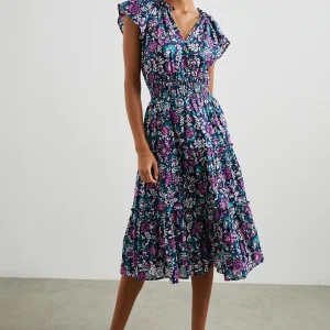 AMELLIA DRESS - WOODBLOCK FLORAL