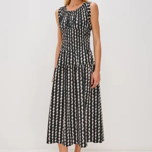 ANASTASIA DRESS - PAINTED NOIR