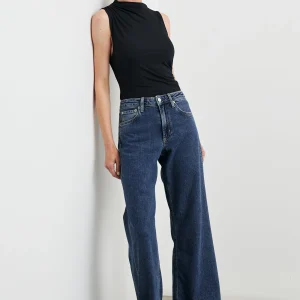 ANGELENO WIDE LEG - PEBBLE BLUE