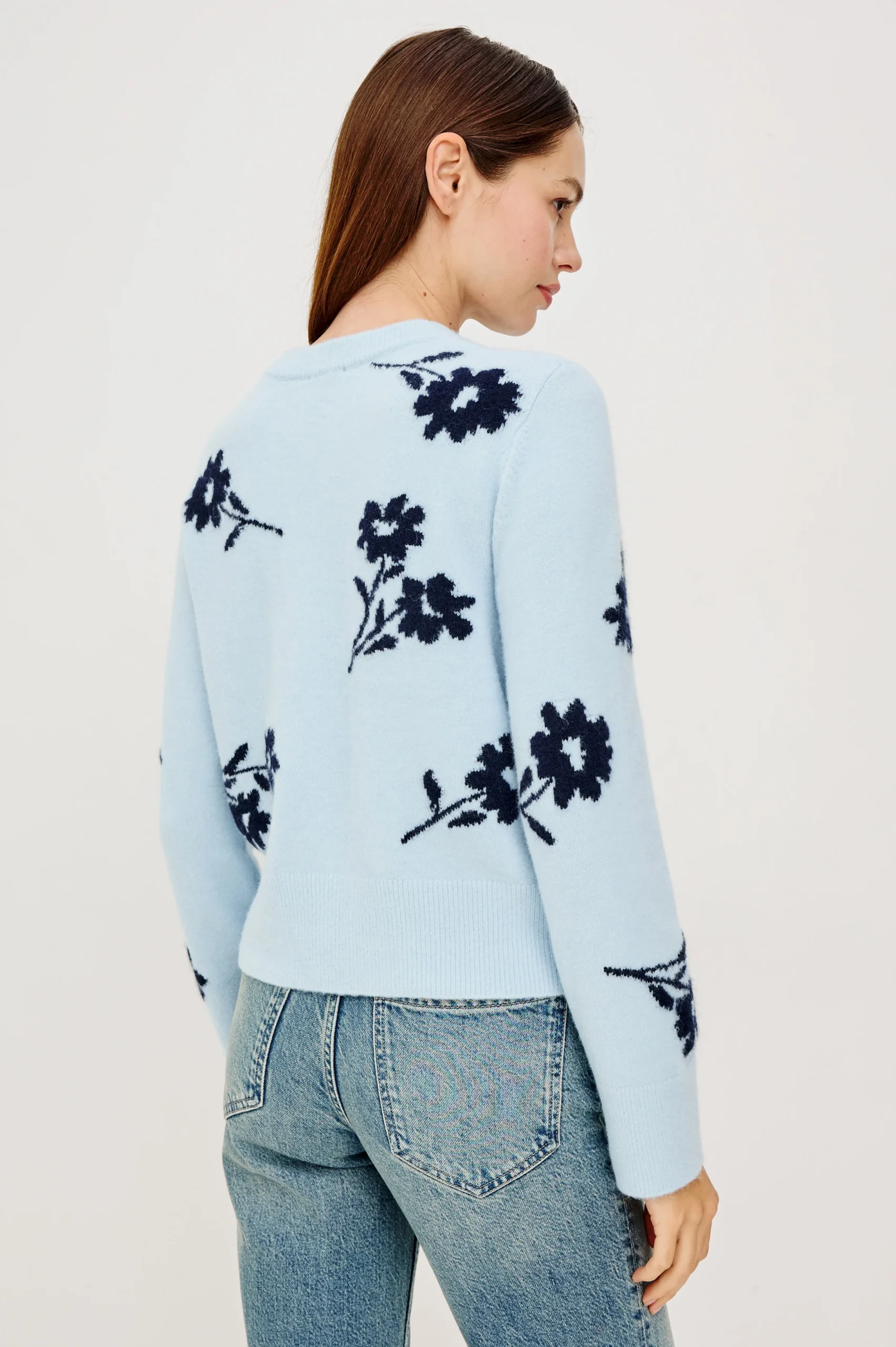 ANISE SWEATER - WINTER BLUE FLORAL – Image 6