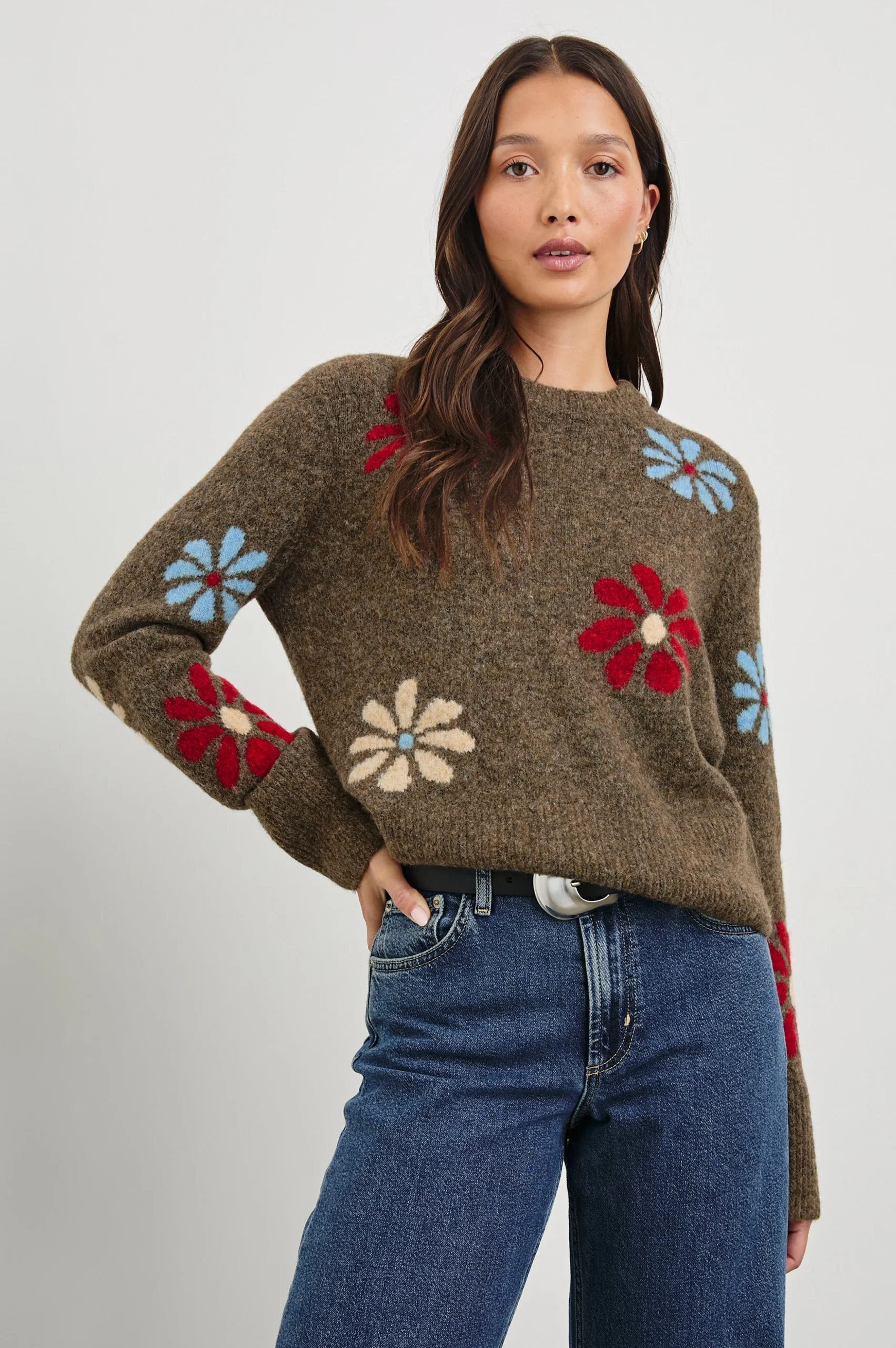 ANISE SWEATER - WINTER FLORAL – Image 2