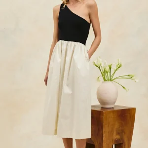 ANITA DRESS - BLACK IVORY