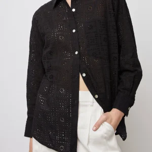 ARLO SHIRT - BLACK SEA EYELET