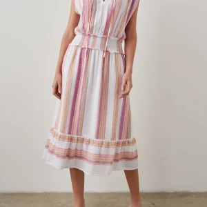 ASHLYN DRESS - HIBISCUS STRIPE