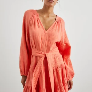 AURETA DRESS - PAPAYA