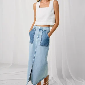 CALABASAS SKIRT - TATTERED PATCHWORK