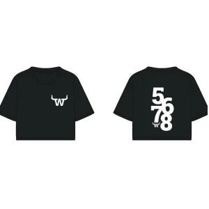 T-shirt crop noir de Marie-Phillipe