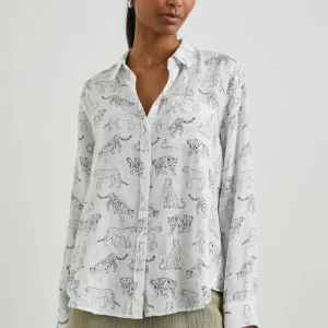 CHARLI SHIRT - IVORY JUNGLE CATS