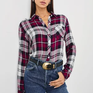 HUNTER SHIRT - LYCHEE NAVY WHITE