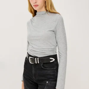 JOELLE TOP - HEATHER GREY