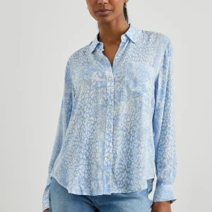 JOSEPHINE SHIRT - AQUA MIXED ANIMALS