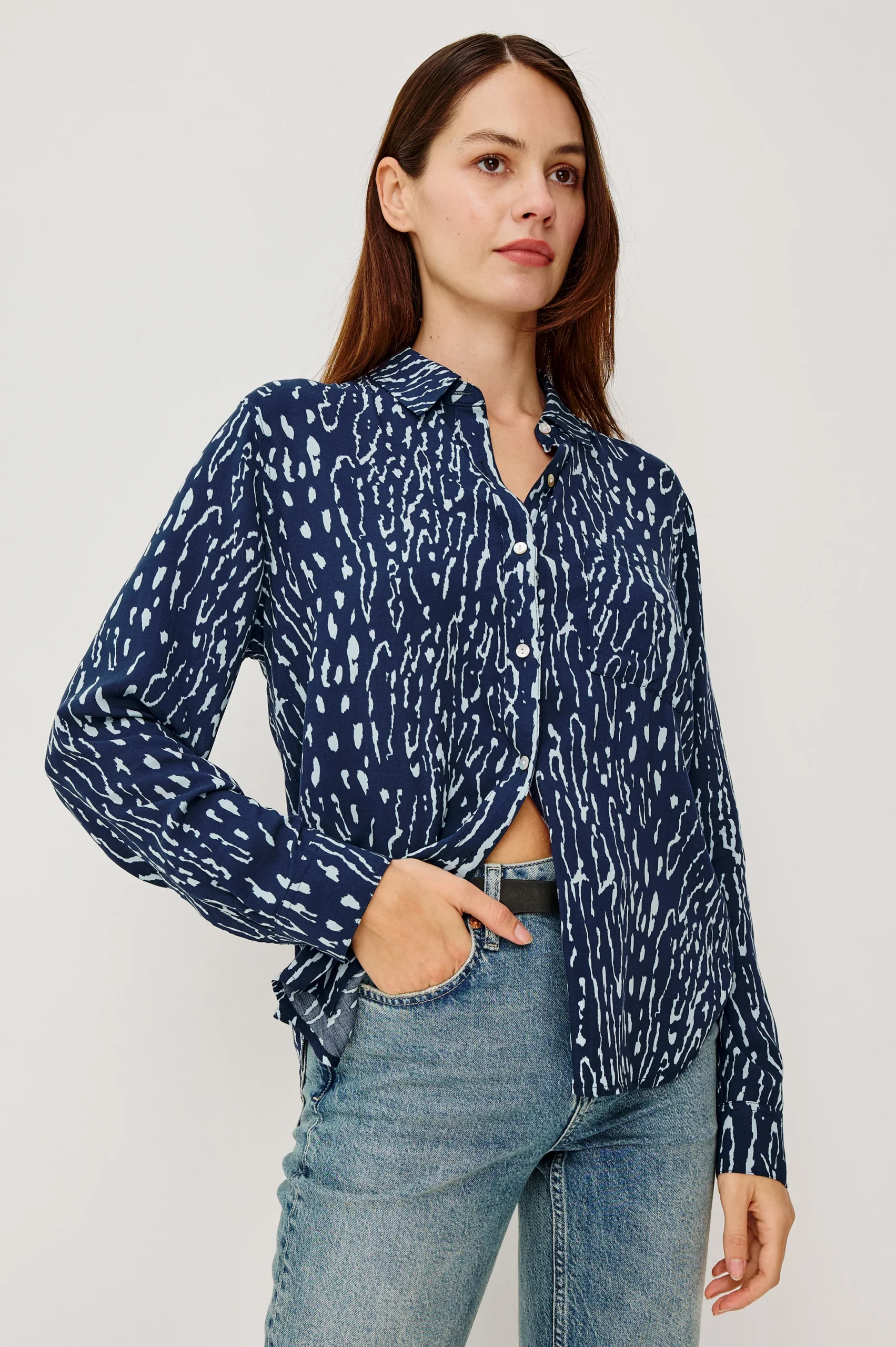JOSEPHINE SHIRT - DARK NAVY LYNX