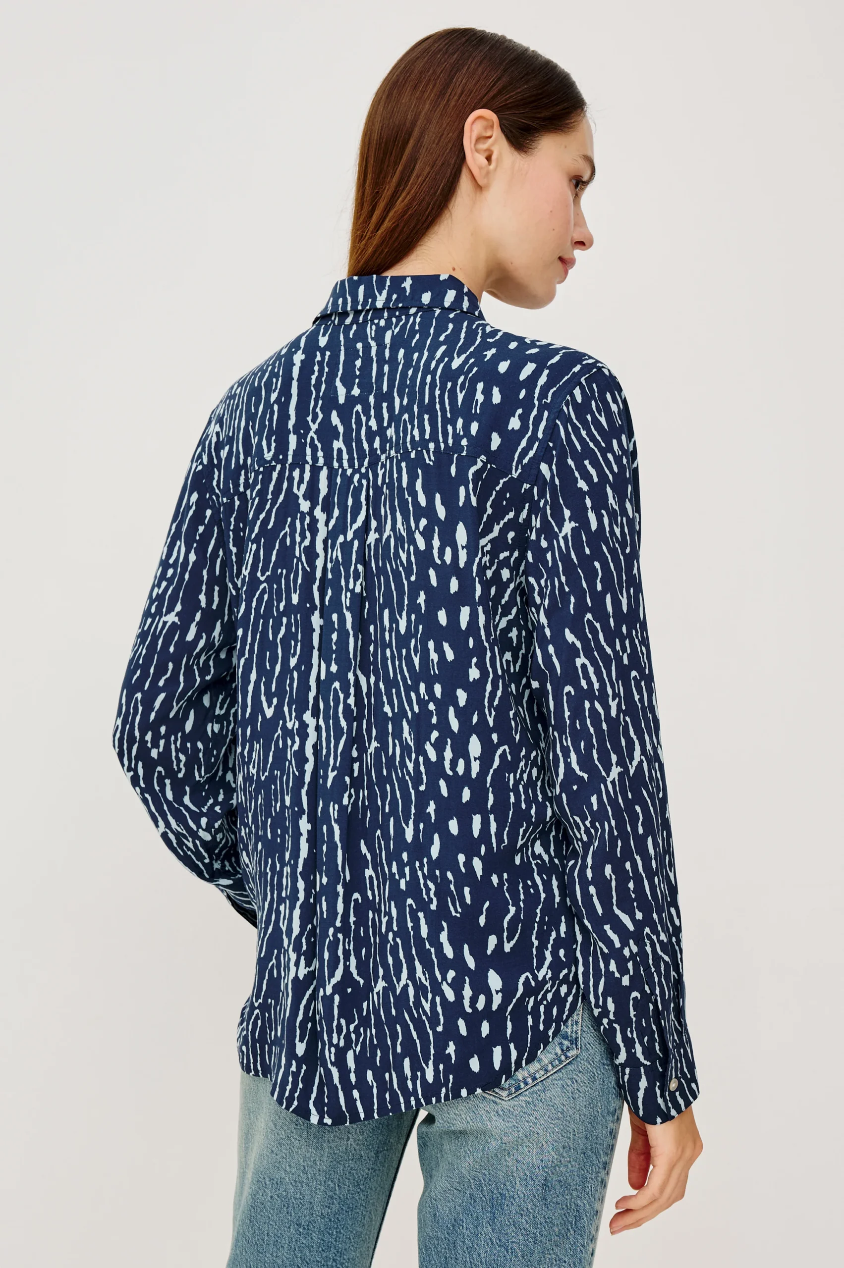 JOSEPHINE SHIRT - DARK NAVY LYNX – Image 6