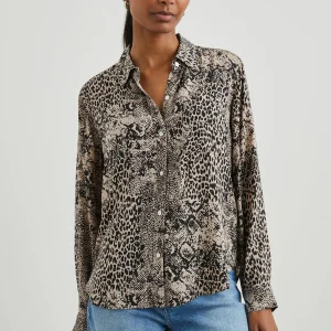 JOSEPHINE SHIRT - TAUPE MIXED ANIMAL