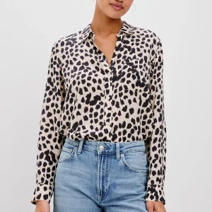 JOSEPHINE SHIRT - TAUPE SPOTTED