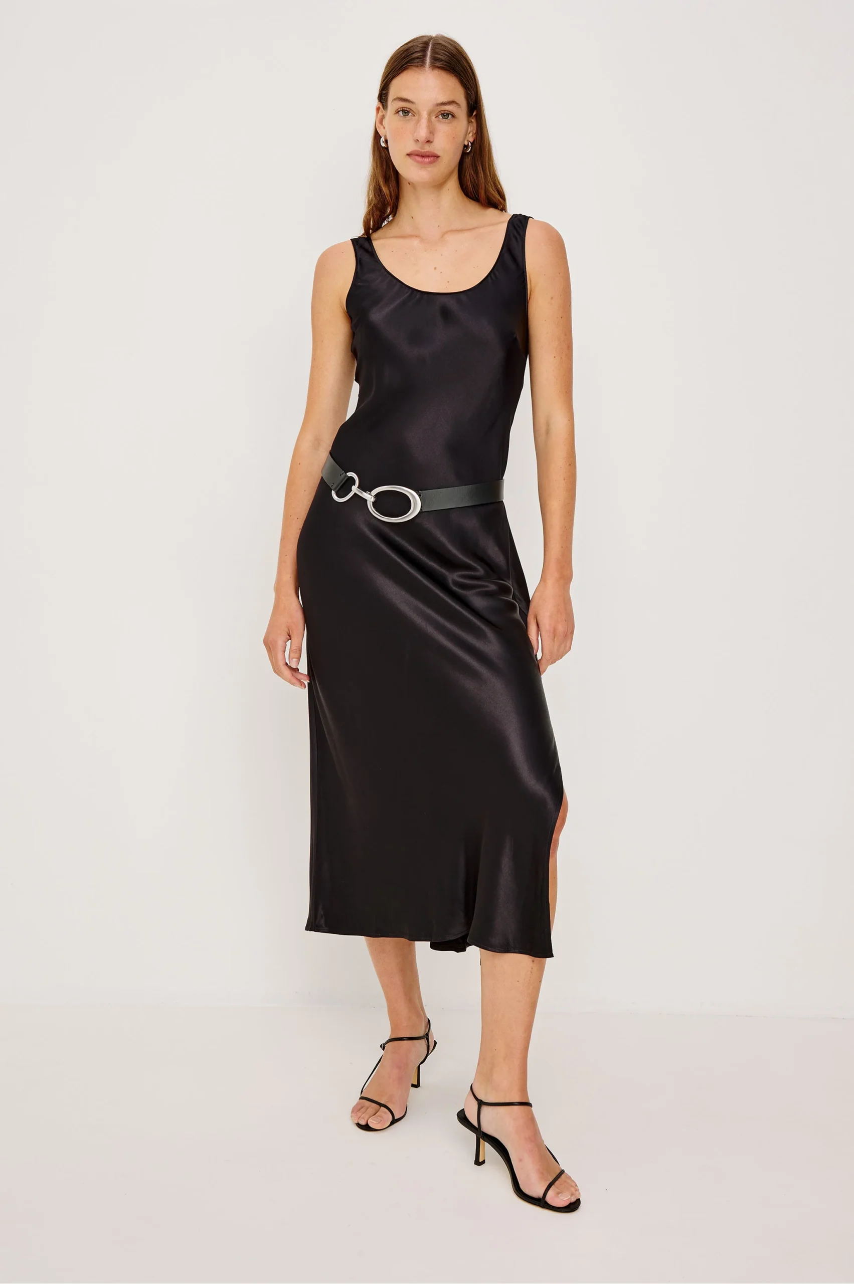 KAILANI DRESS - BLACK SATIN CREPE – Image 4