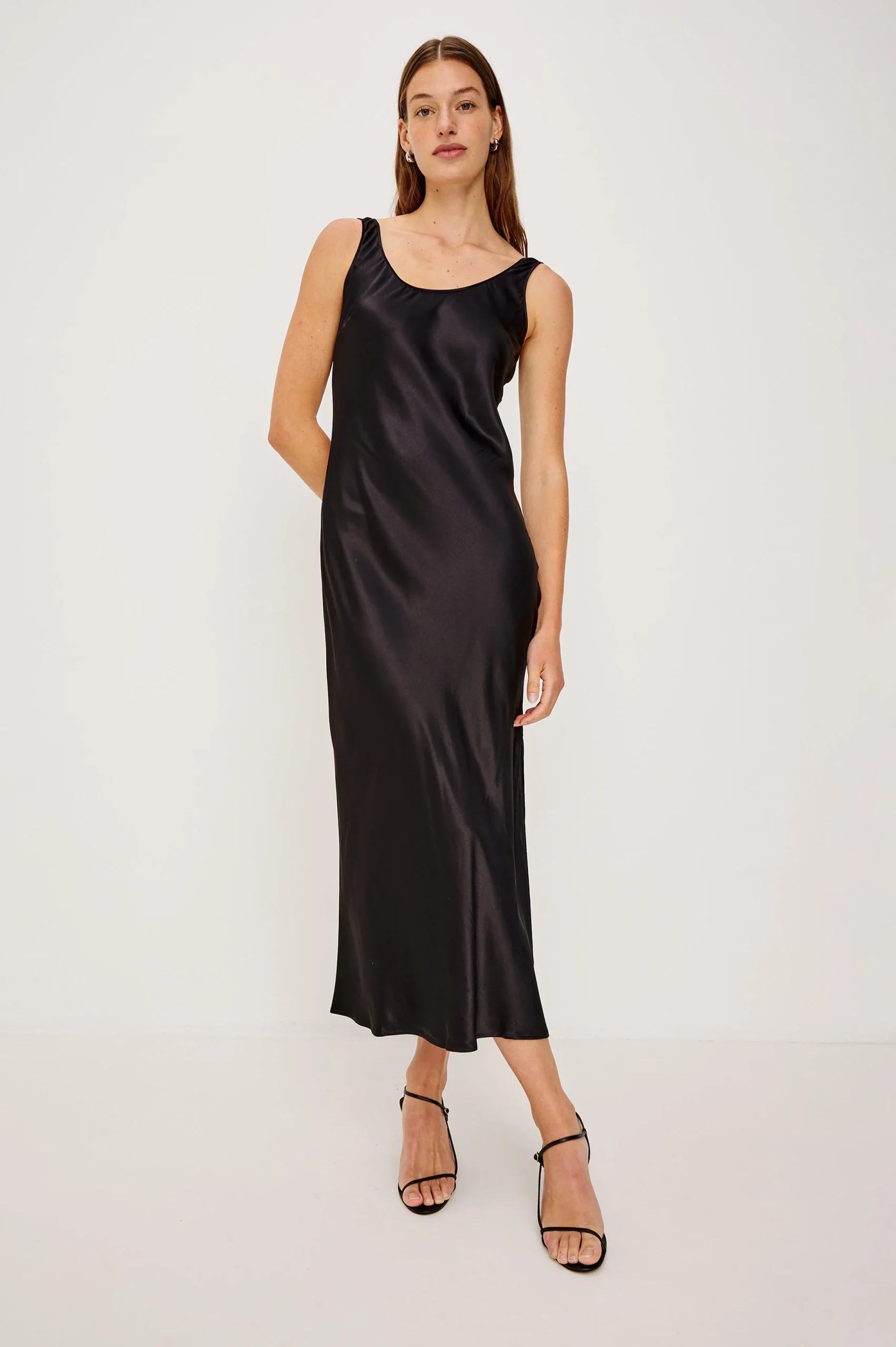 KAILANI DRESS - BLACK SATIN CREPE – Image 5