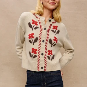 MAVIE CARDIGAN - CARMINE FLORAL