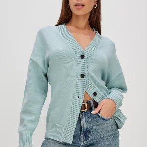 PHILIPPA CARDIGAN - STONE BLUE