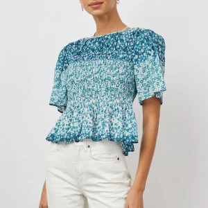 ROSIE TOP - STRIPED FLORAL