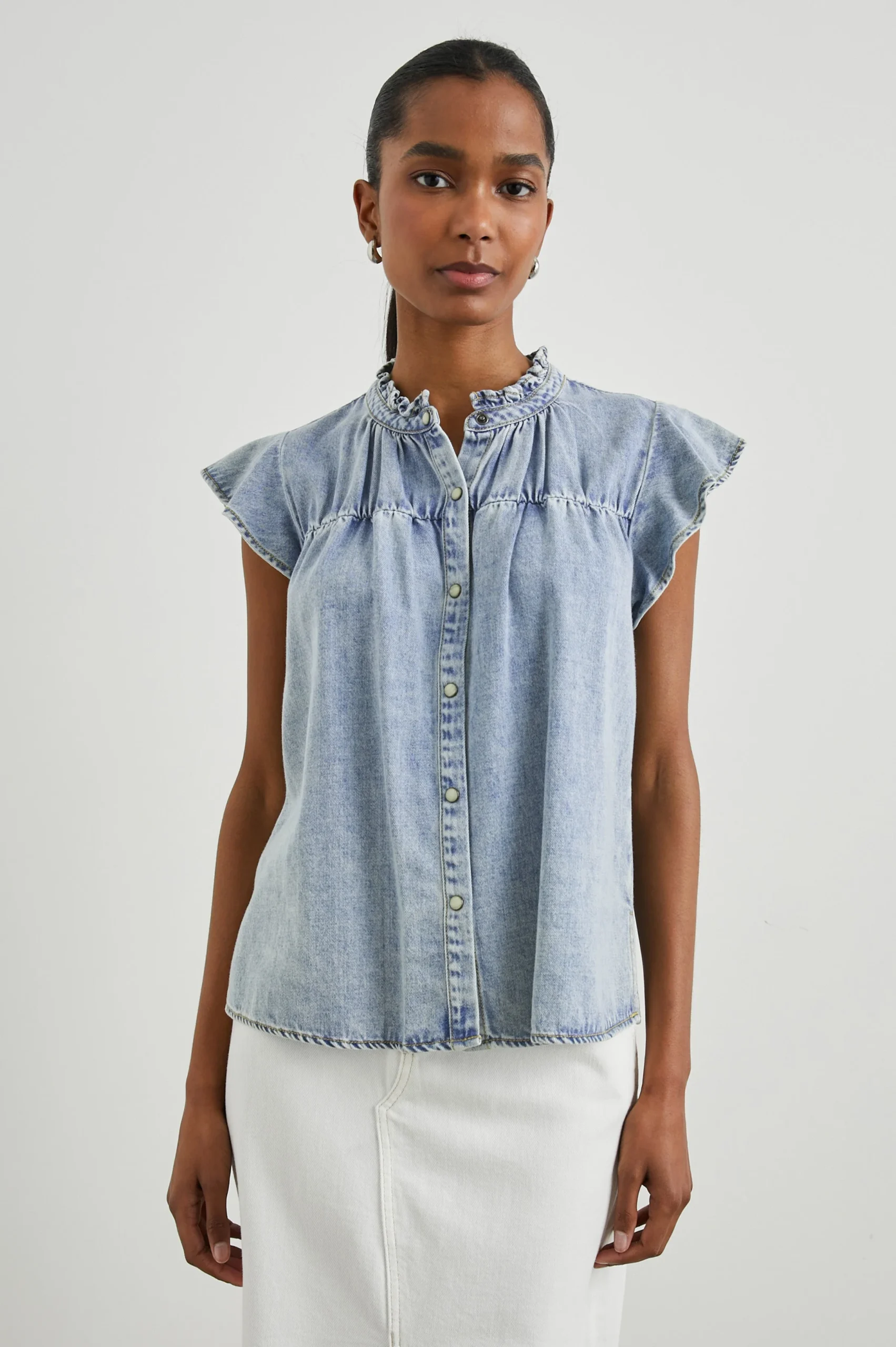 RUTHIE TOP - FADED INDIGO