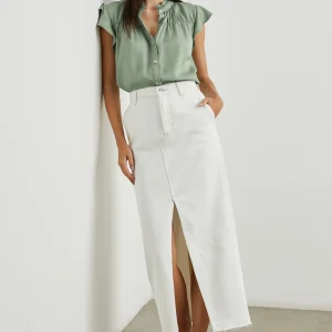 RUTHIE TOP - SAGE DENIM