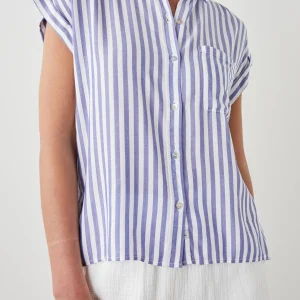 WHITNEY SHIRT - BLUE WHITE STRIPE