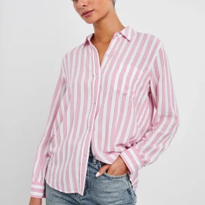 WREN SHIRT - ROSE BLOOM STRIPE