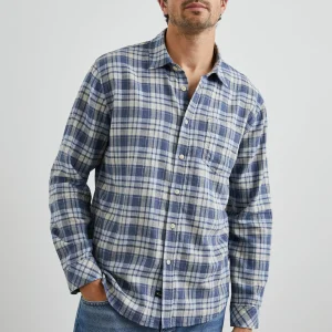 WYATT SHIRT - NAVY SORGHUM OXFORD