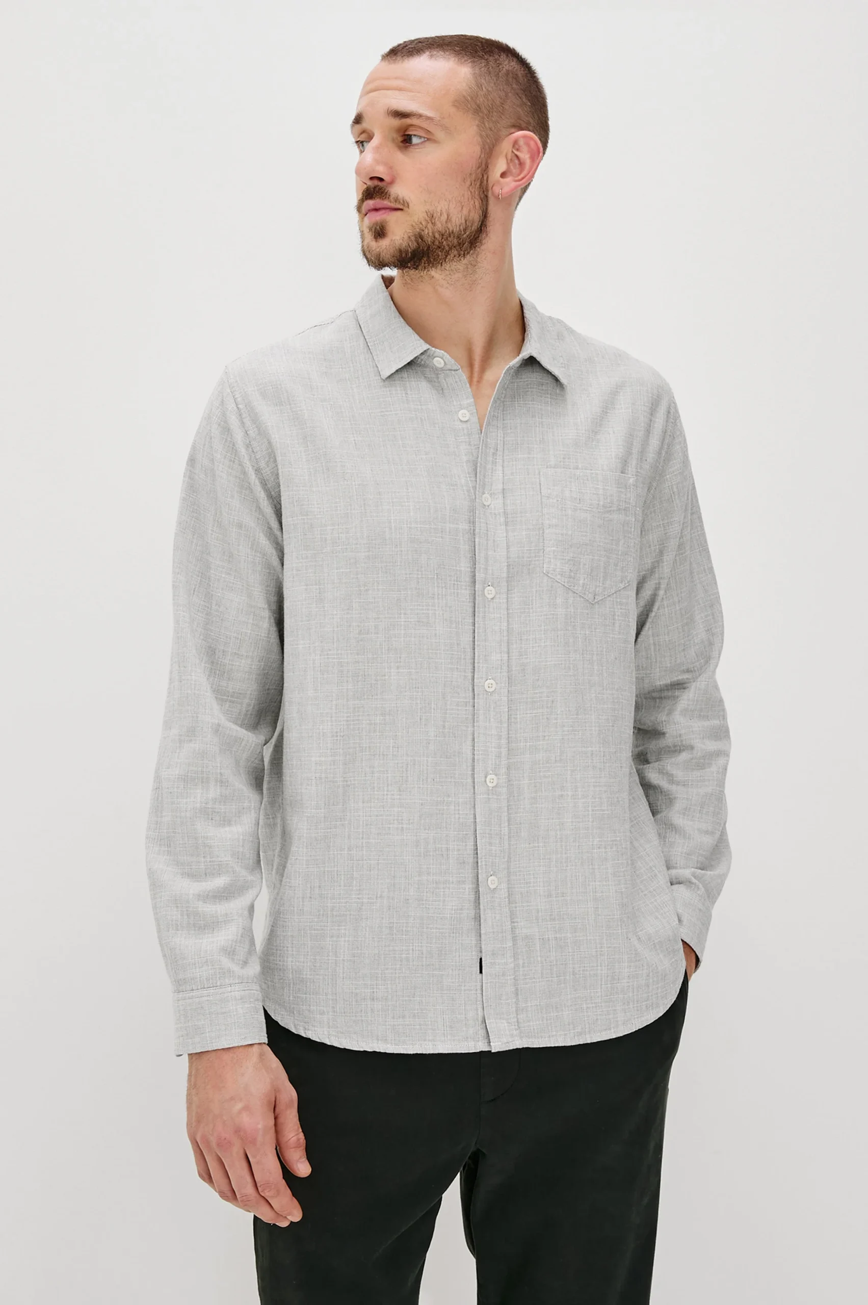 WYATT SHIRT - PLATINUM ETCH