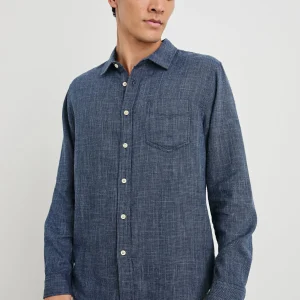 WYATT SHIRT - NAVY ETCH