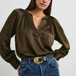 WYNNA TOP - DARK MOSS