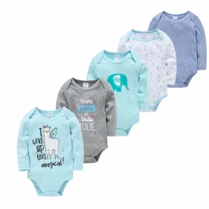Lot de 5 Body bébé manche longue