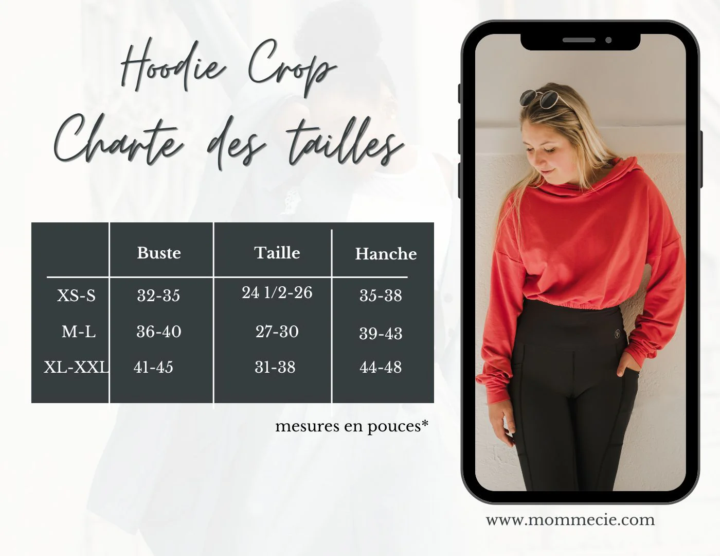 Hoodie crop manche longue en bambou corail avec élastique à la taille pour femme - COUNTRY ROADS – Image 8