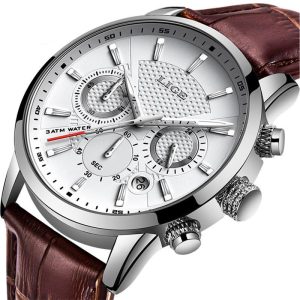 Montre Lige avec Bracelet en Cuir