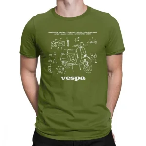 T-Shirt Vespa Parts Motorcycle