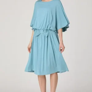 Robe Allaitement Chic Bleue